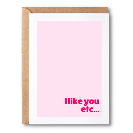 I Like You Etc... | Couples Card