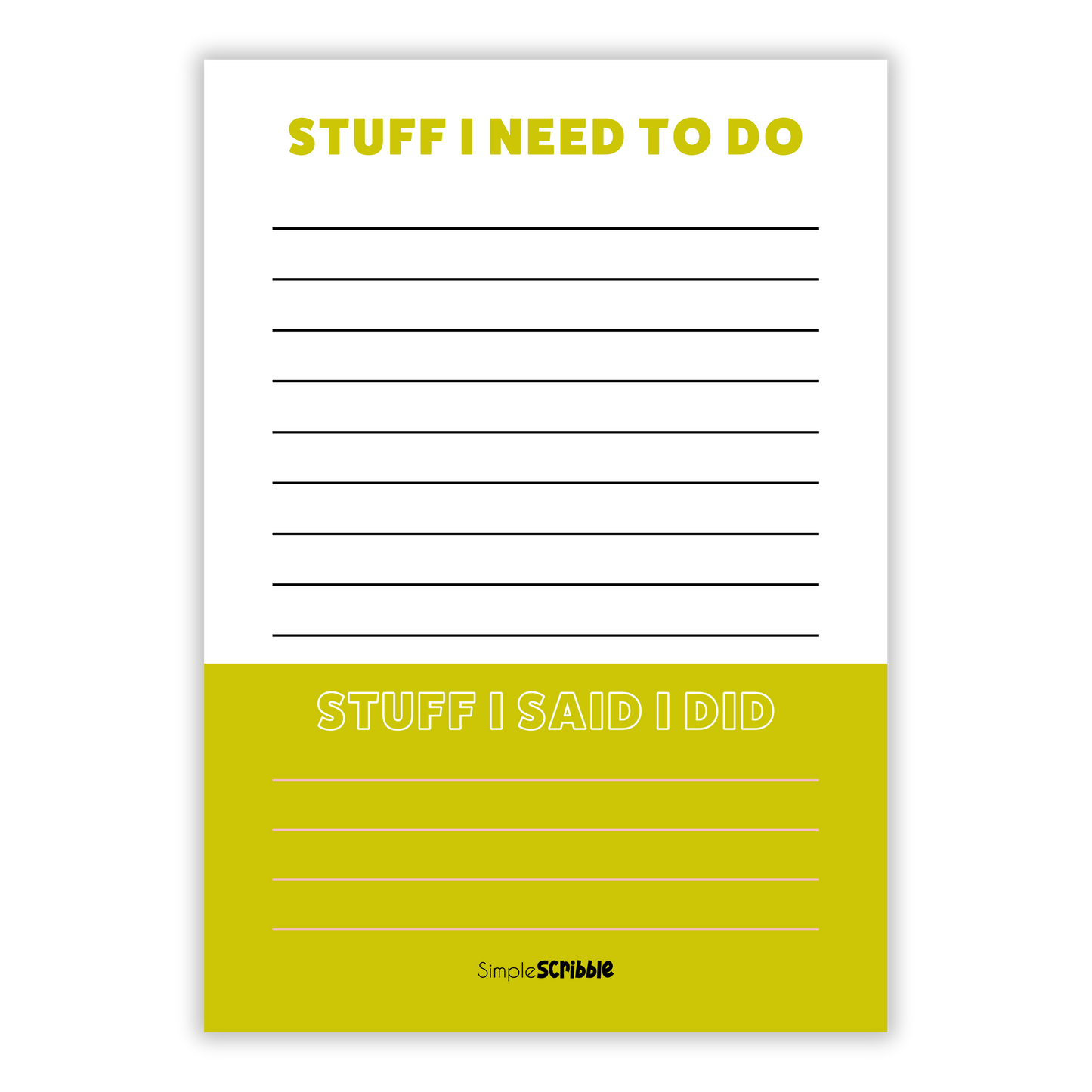 Stuff I Need To Do (Green) Tear-Off Pad